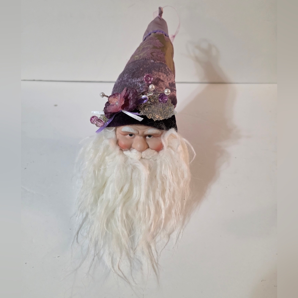 Creative Design Santa Head Ornament Lavender